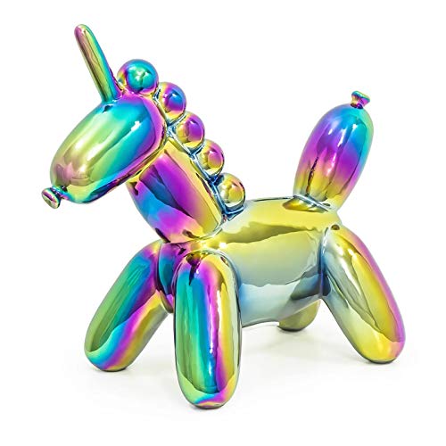 Made By Humans Balloon Money Bank - Large Unicorn - Cool Unicorn Piggy Bank Gift for Kids and Adults (Rainbow)