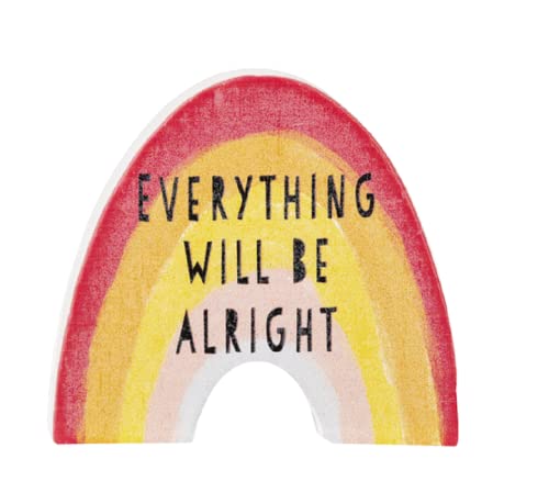 Ganz Block Talk - Everything will be alright, 2.50 inches Width, Pine Wood