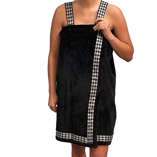 Birchwood Fleece Bath Wrap, Black