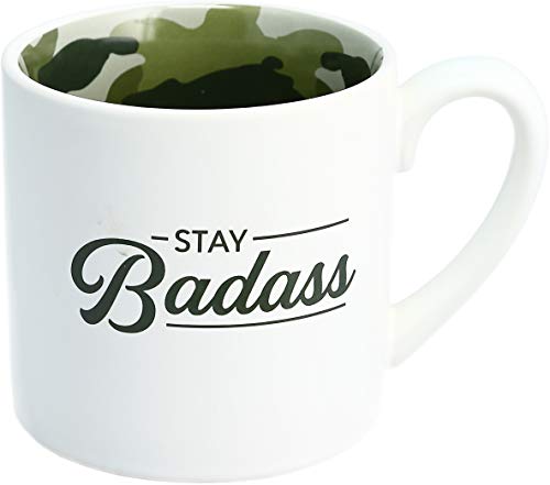 Pavilion - Badass - Stay Badass 15 Oz Green Camouflage Coffee Tea Cup Mug