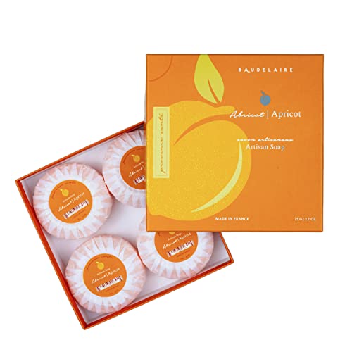 Baudelaire Provence Sante PS Gift Soap Apricot, 2.7oz 4 Bar Gift Box