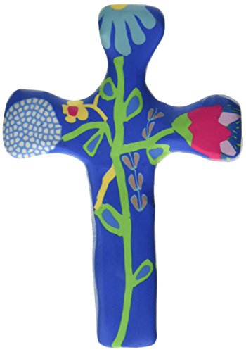 First & Main Calypso Studios Cross-Comforting Clay w/Greeting Card-Multiple Blessings, Blue, 5.5" H