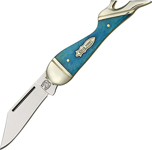 Blue Ridge Knives Rough Ryder Small Leg Knife Blue Bone