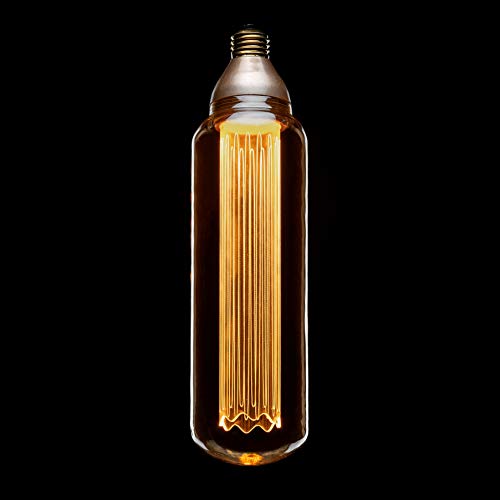 Next Glow Decorative LED Light Bulb E26 Medium Base, Virtual Filament Acrylic Inner Pillar 8W, 2000K, Dimmable T80 Amber Style Glow, Beautiful Home Decor Lighting for Kitchen, Pendant Fixtures.