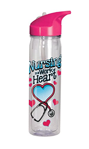 Spoontiques Nurse Flip Top Bottle, Clear