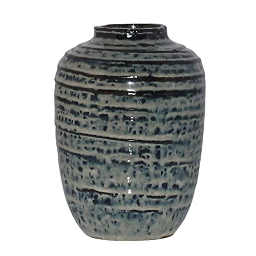HomArt 7237-0 Ceramic Toku Vase, 5-inch Height, Indigo