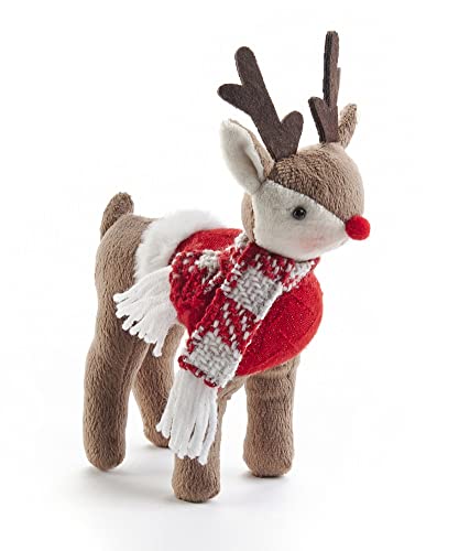 Giftcraft 681701 Christmas Standing Reindeer,Small, 7.87 inch, Polyester