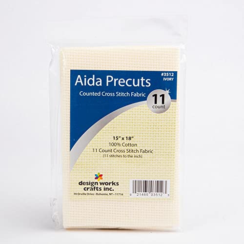 Design Works Crafts 11 Counted Cross Stitch-Ivory Pre-Cut Aida Fabric