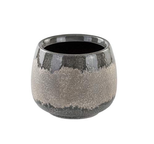 Napco 22086 Two Tone Ball Planter/Cache Pot, Grey