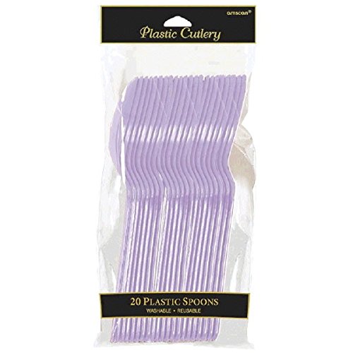 Amscan Plastic Spoons, 20 pieces, Lavender