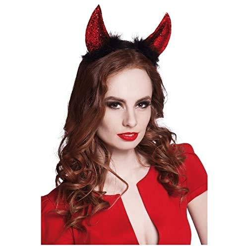 Beistle Halloween Glittery Devil Horns Headband | One Size | Multicolor | 1 Pc