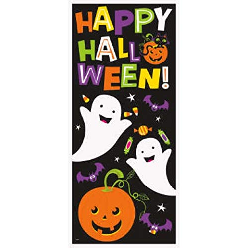 Unique Industries Cat & Pumpkin Plastic Door Poster - 1 Pc