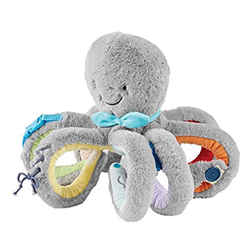 Mud Pie Gray Octivity Pal Plush Toy, 15 1/2-inch