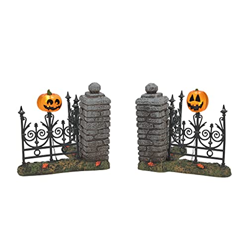Department 56 Village Halloween Accessories Jack Lantern Light Fence Corners Accessory
