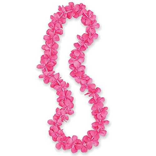 Unique Industries 40" Fabric Hot Pink Luau Flower Lei