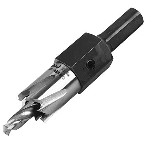 McJ Tools 5/8 Inch HSS M2 Drill Bit Hole Saw for Metal, Steel, Iron, Alloy, Ideal for Electricians, Plumbers, DIYs, Metal Professionals