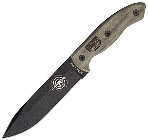Blue Ridge Knives ESEE -CM6 Plain Edge Black Kydex Sheath Micarta Handles