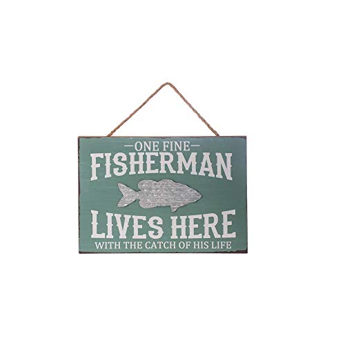 Ganz ER67541 One Fine Fisherman Hanging Plaque, 13-inch Width