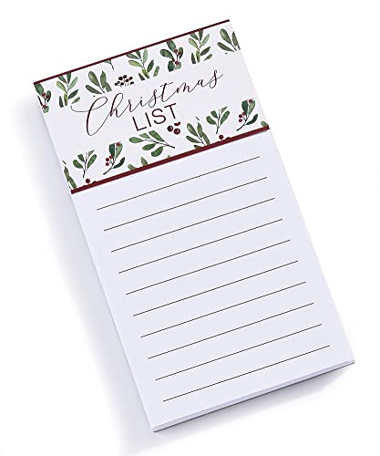 Giftcraft 682252 Christmas Magnetic Shopping List Pad, 0.4 inch, Paper and Magnet