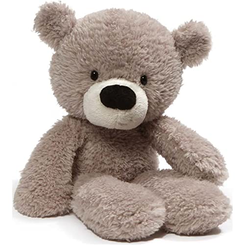 GUND Fuzzy Teddy Bear Stuffed Animal Plush, Gray, 13.5"