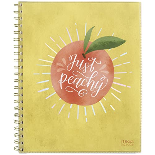ACCO (School) Mead 2023-2024 Planner, Weekly & Monthly Academic, 8-1/2" x 11", Large, Customizable, Watercolor, Peach (1625-901A)