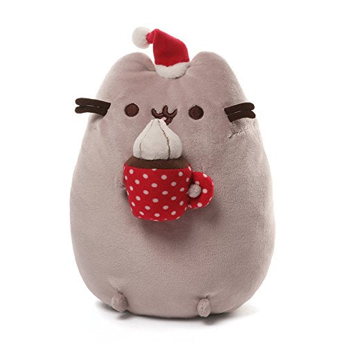 GUND Pusheen Snackable Hot Cocoa Christmas Holiday Stuffed Animal Cat Plush, 10"