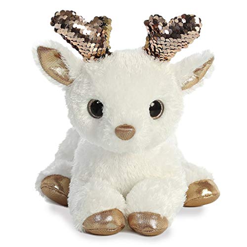 Aurora 13-inch Shimmers Rose Gold Deer Plush Animal Toy
