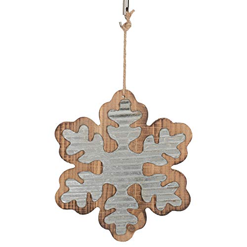 Sunset Vista 15823 Country Snowflake Hanging Ornament, 9-inch Height