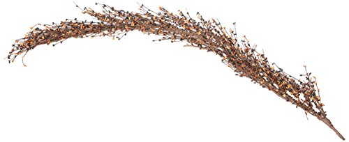 CWI Gifts Primitive Mix Pip Berry Garland, 4-Feet, Black, Burgundy, Gold (FT087PMA)