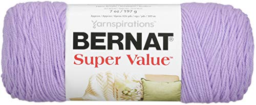 Spinrite Yarns (CA) Bernat Super Value Yarn, 7 oz, Gauge 4 Medium Worsted, Lilac