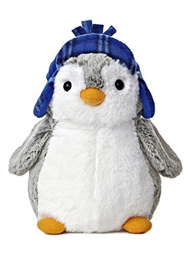 Aurora Pompom 9" Penguin Plush from World (Blue Hat)