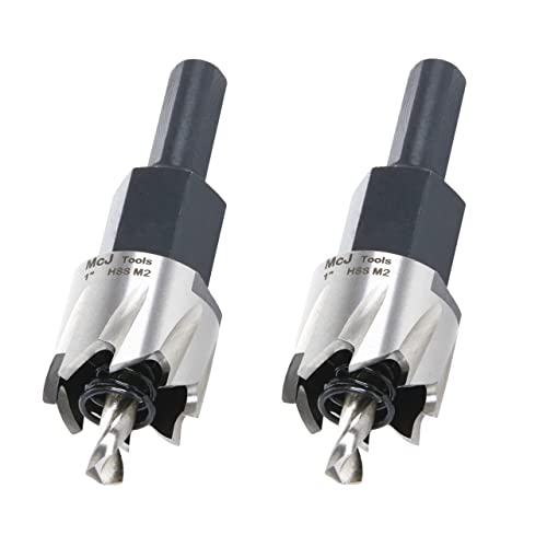 McJ Tools HSSM2 Hole Cutters for Professionals by Professionals (2pack 1")