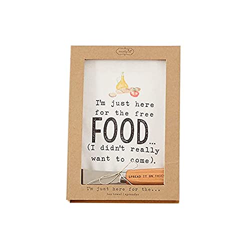 Mud Pie I'm Just Here Towel Sets (Free Food), Cotton