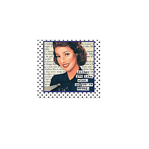Design Design 624-10283 Like Wine or You're Wrong Beverage Napkin, Multicolor