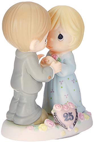 Precious Moments,  Our Love Still Sparkles In Your Eyes, 25th Anniversary, Bisque Porcelain Figurine, 115911