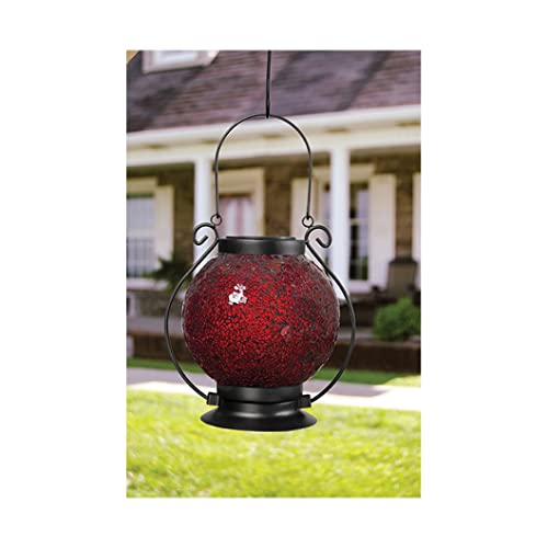 Carson 65847 Fire Mosaic Decorative Lantern, 7.5-inch Height