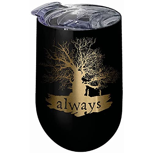 Spoontiques 16961 Harry Potter Always Stainless Steel Tumbler, 16 ounces, Black