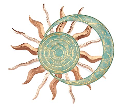 Giftcraft 716843 Sun and Moon Wall Decor, 17.7-inch Diameter, Metal
