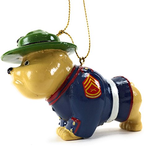 Kurt Adler U.S. Marine Corps Resin Bulldog Ornament