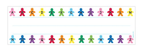 Hygloss Products Alphabet Kids Name Plates for Desks Cubbies Lockers  9.5 x 2-7/8 Inch, 36 Pack