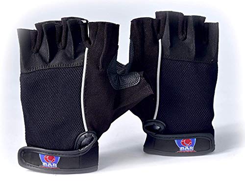 Universe Archery Men‚Äôs Weight Lifting Sports Gloves | Non-Slip Breathable Fitness Gloves for Cross Training | Washable Leather Workout Gloves with Wrist Support Gym Workout, Biking Gloves Excellent Fitting (L)