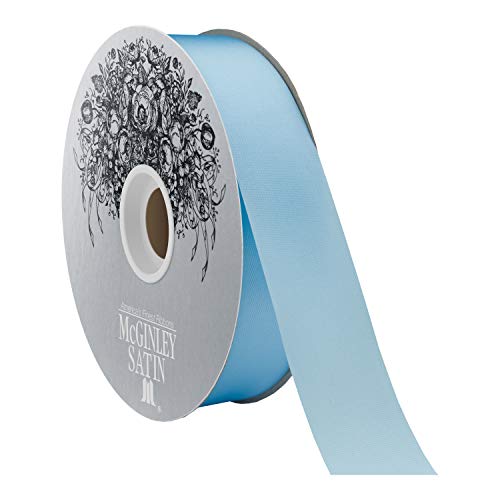 burton + BURTON McGinley Mills 1.3" W Acetate Satin Ribbon, Blue, 100 Yard Spool