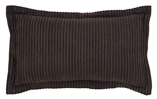 Better Trends Jullian Collection is Super Soft and Light Weight in Bold Stripes Design 100% Cotton Tufted Unique Luxurious Machine Washable Tumble Dry, King Sham, Chocolate