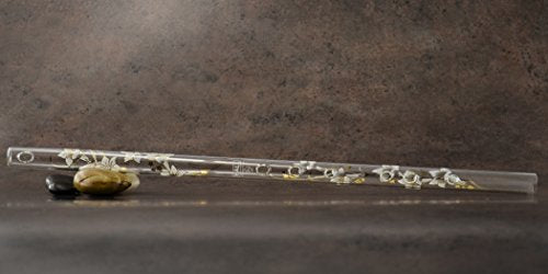 Hall Crystal Flutes 12101 - Inline Glass Flute in Eb - White Lily