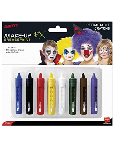 Smiffys Retractable Crayon Make-Up Sticks - Pack of 8