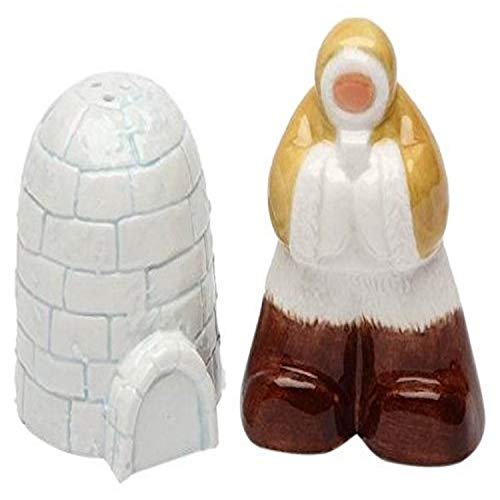 Cosmos Gifts CG Northern Eskimo and Ice Igloo Salt and Pepper Shakers