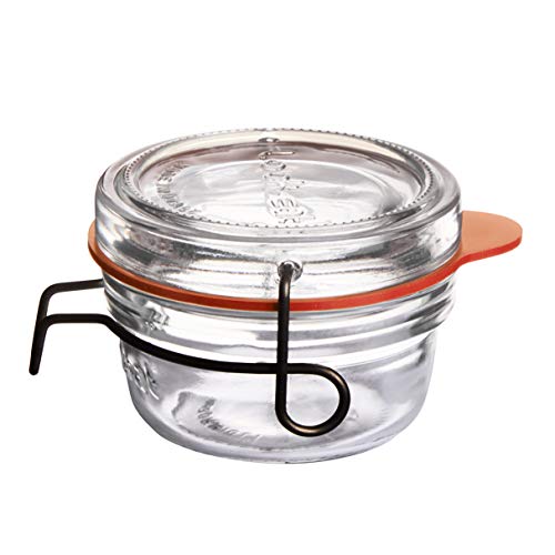 Luigi Bormioli Rocco Lock-Eat Food Jar, 2.75 oz, Clear