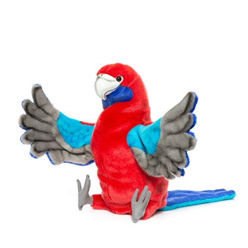 Hansa Synthetic Fiber Parrot Puppet Red 7350