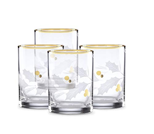 Lenox 886861 Holiday Gold Double Old Fashioned 4-Piece Glass Set