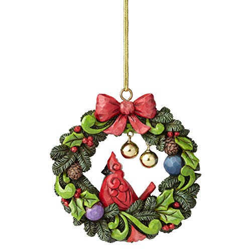 Enesco Jim Shore Heartwood Creek Legend of The Wreath Hanging Ornament, 4.25", Multicolor